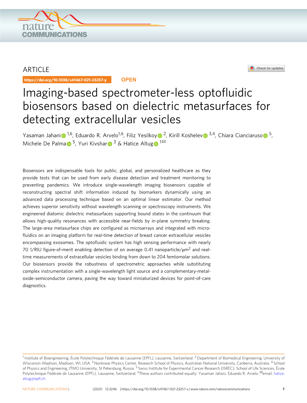 Imaging-Based Spectrometer-Less Optofluidic Biosensors Based On