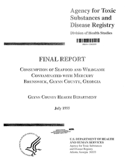 Consumption of Seafood and Wildgame Contaminated with Mercury Brunswick? Glynn County? Georgia