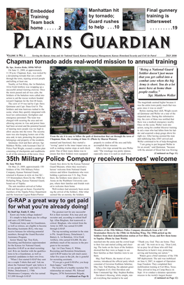 July 2008 Chapman Tornado Adds Real-World Mission to Annual Training by Spc