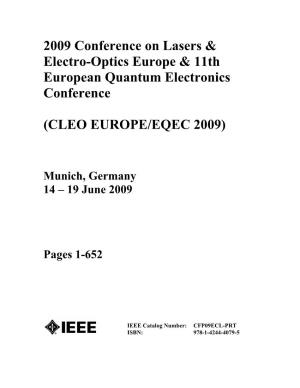 2009 Conference on Lasers & Electro-Optics