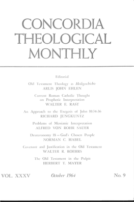 Concordia Theological Monthly