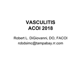 Vasculitis Acoi 2018