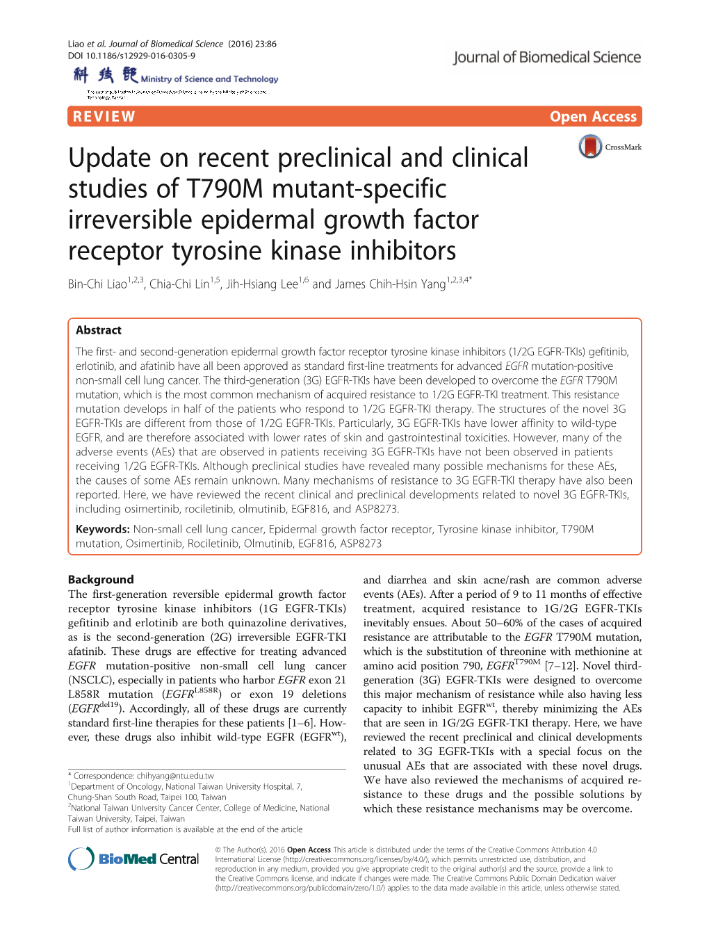 Update on Recent Preclinical and Clinical Studies of T790M Mutant