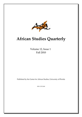 African Studies Quarterly