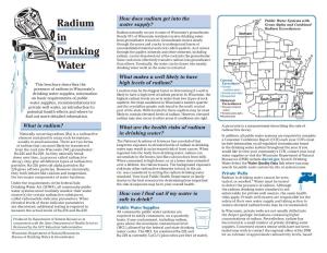 Radium in Drinking Water DG008 2020