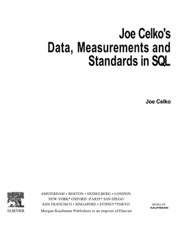 Joe Celko's Data, Measurements and Standards in SQL