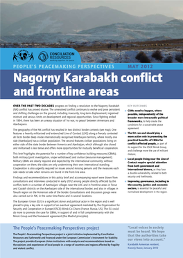 Nagorny Karabakh Conflict and Frontline Areas