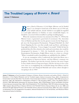 Brown V. Board of Education:A Civil Rights Milestone and Its Troubled