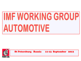St Petersburg Russia 11-13 September 2012 WORLDWIDE EMPLOYEES Only Fiat Group (Without Fiat Industrial)