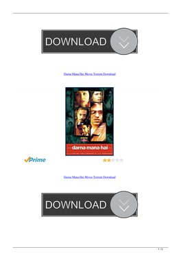 Darna Mana Hai Movie Torrent Download