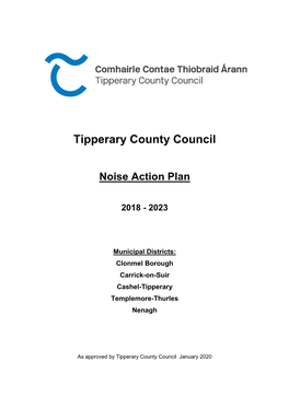 Tipperary County Council Noise Action Plan