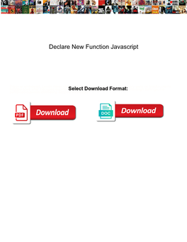 Declare New Function Javascript