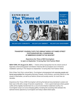 The Times of Bill Cunningham Experience FINAL