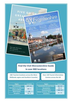 Find the Visit Worcestershire Guide in Over 800 Locations