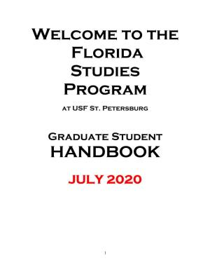 Florida Studies Graduate Student Handbook