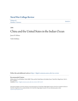 China and the United States in the Indian Ocean James R