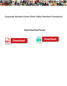 Corporate Number Eaves West Valley Resident Complaints