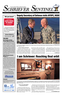 I Am Schriever: Reaching Final Orbit Banquet Is Friday at the Peterson Air Force Base Club
