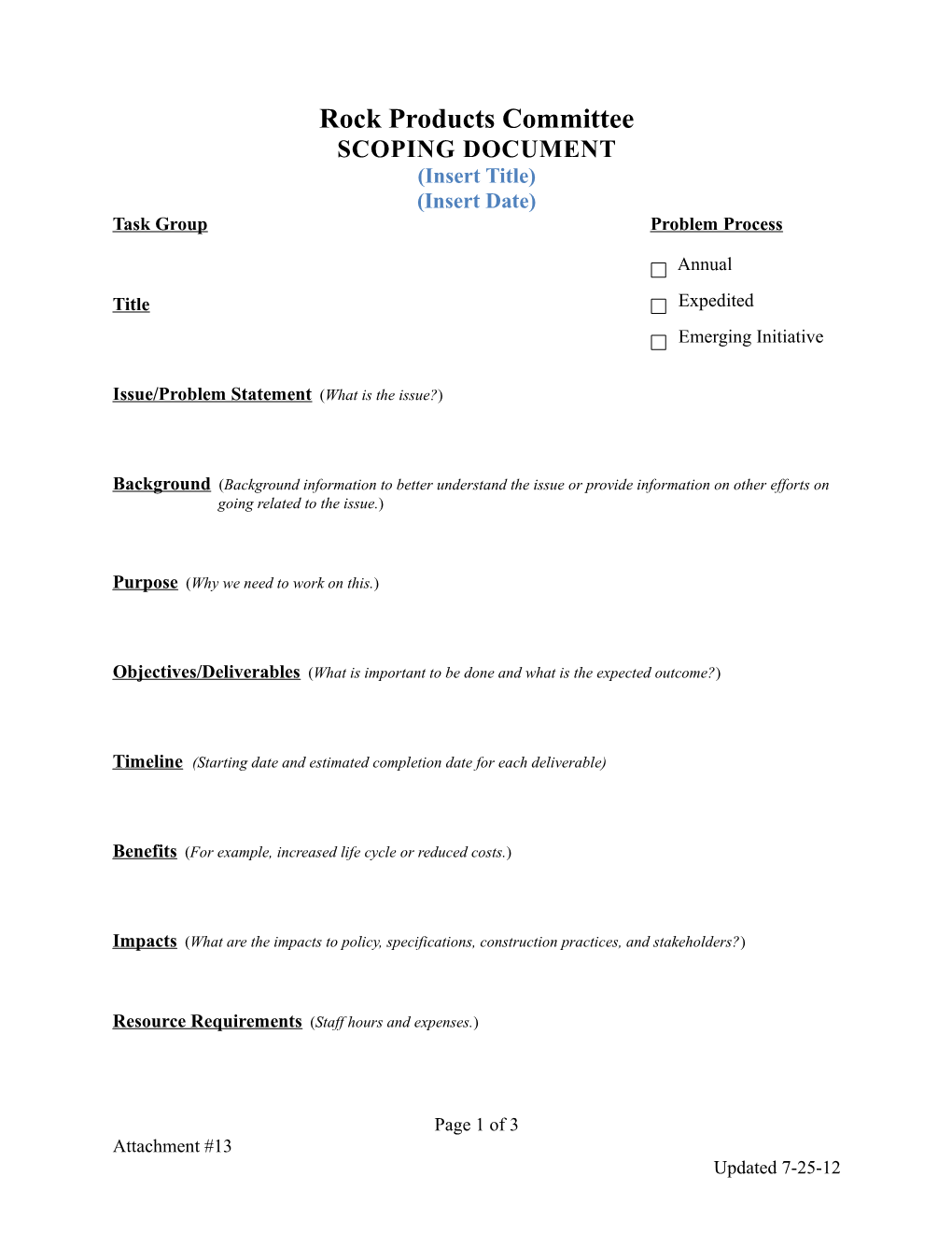 RPC Scoping Document Template