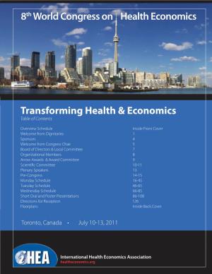 8Th World Congress on Health Economics