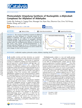 Photocatalytic Umpolung Synthesis of Nucleophilic Π-Allylcobalt