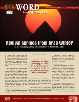 Revival Springs from Arab Winter Is the Sun Really Setting on Christianity in the Middle East?