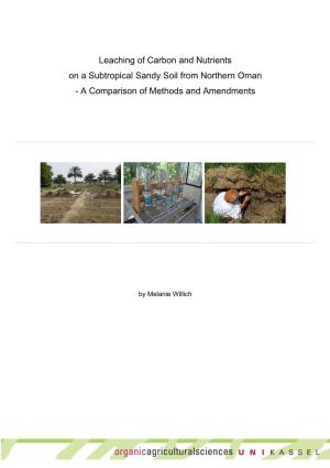 Leaching of Carbon and Nutrients on a Subtropical Sandy Soil from Northern Oman - a Comparison of Methods and Amendments