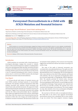 Paroxysmal Choreoathetosis in a Child with SCN2A Mutation and Neonatal Seizures