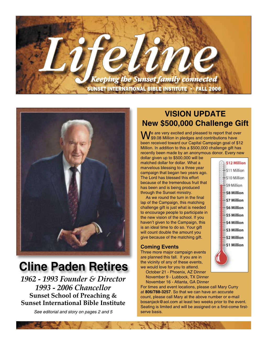 Cline Paden Retires