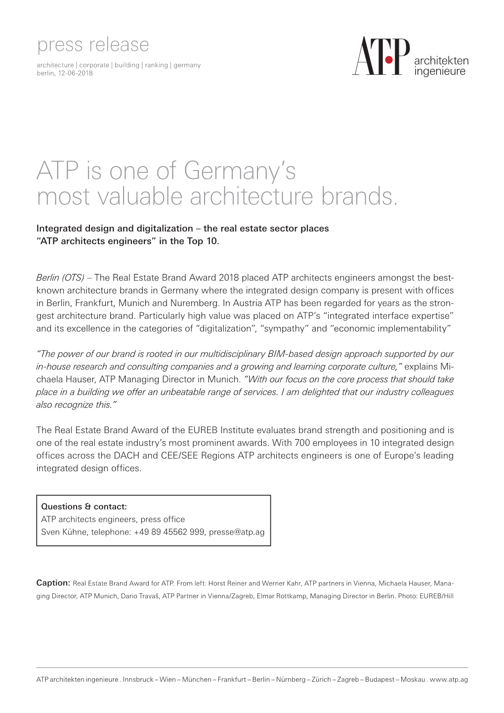ATP Is One of Germany's Most Valuable Architecture Brands