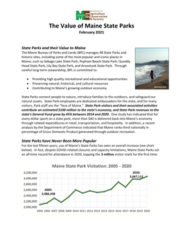 The Value of Maine State Parks February 2021