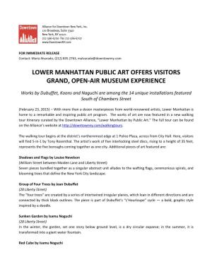 Lower Manhattan Public Art Offers Visitors Grand, Open-Air Museum Experience