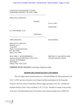 Case 9:14-Cv-01042-TJM-TWD Document 60 Filed 11/04/16 Page 1 of 132