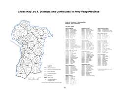 Index Map 2-14. Districts and Communes in Prey Veng Province