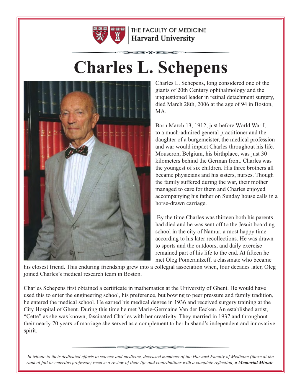 Charles L. Schepens Charles L