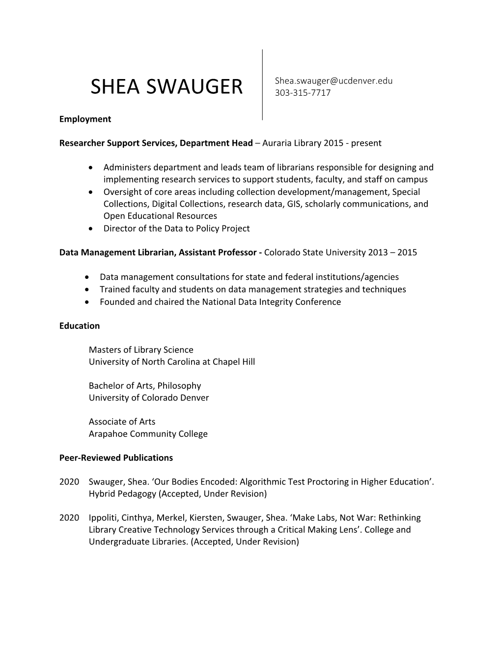 Shea Swauger 303-315-7717