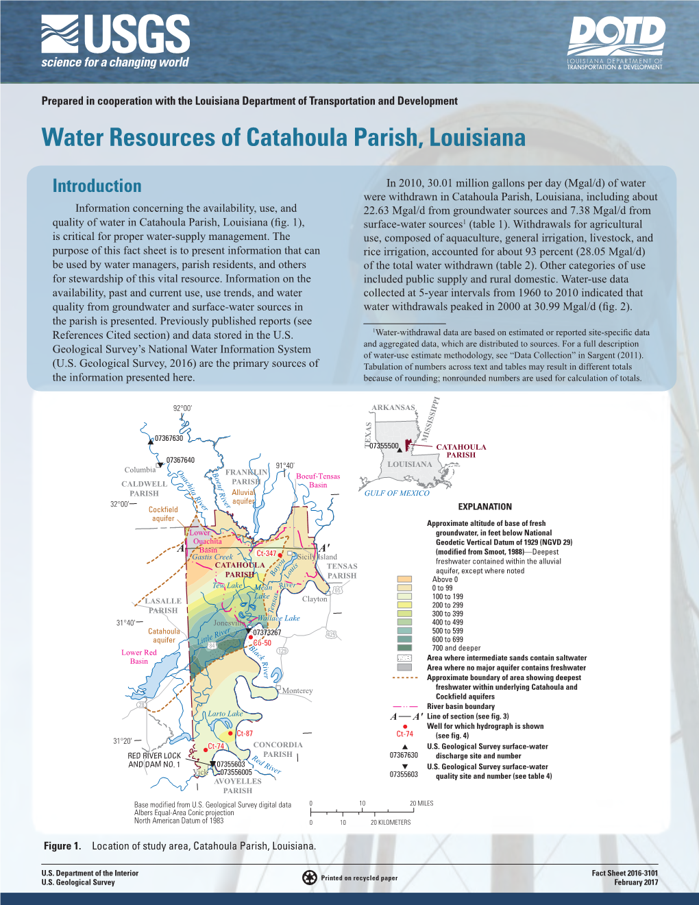 Water Resources of Catahoula Parish, Louisiana