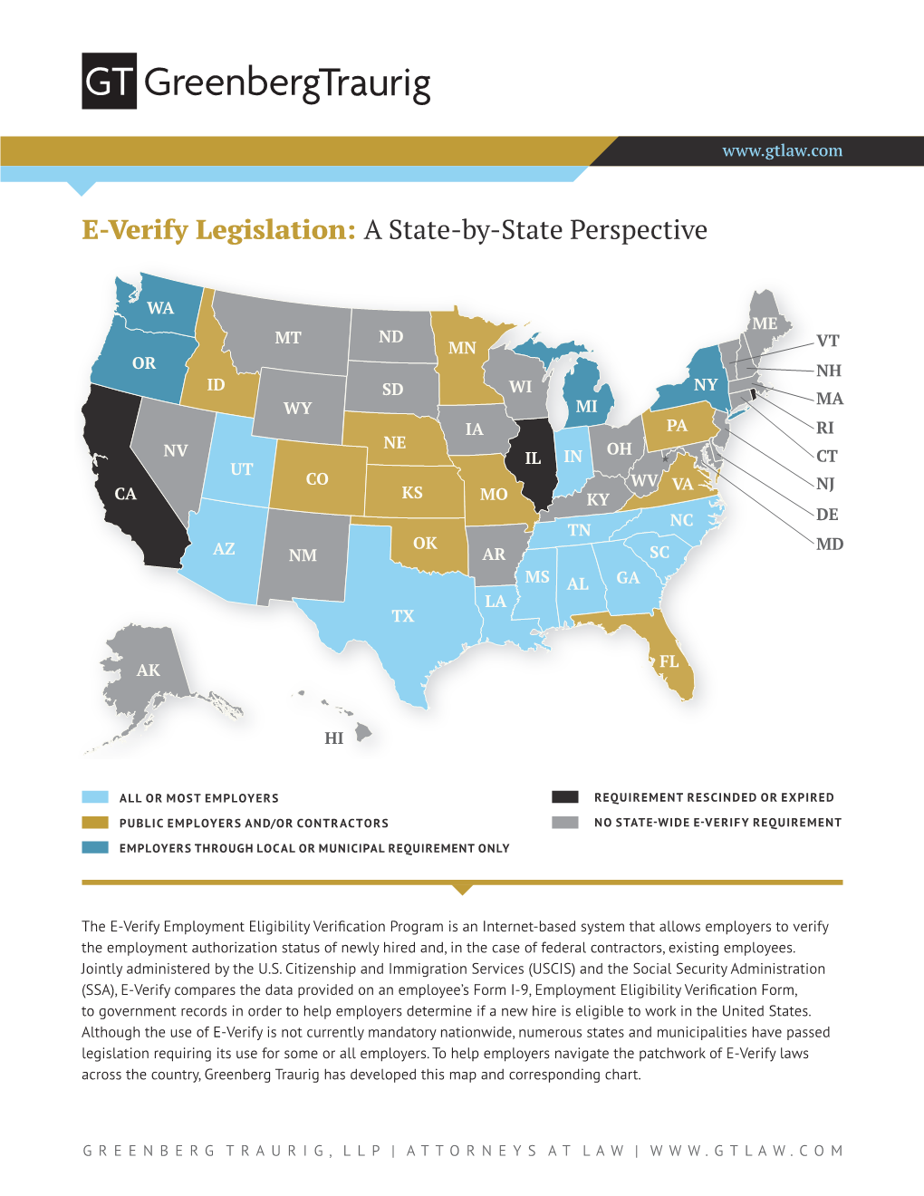 E-Verify Legislation: a State-By-State Perspective