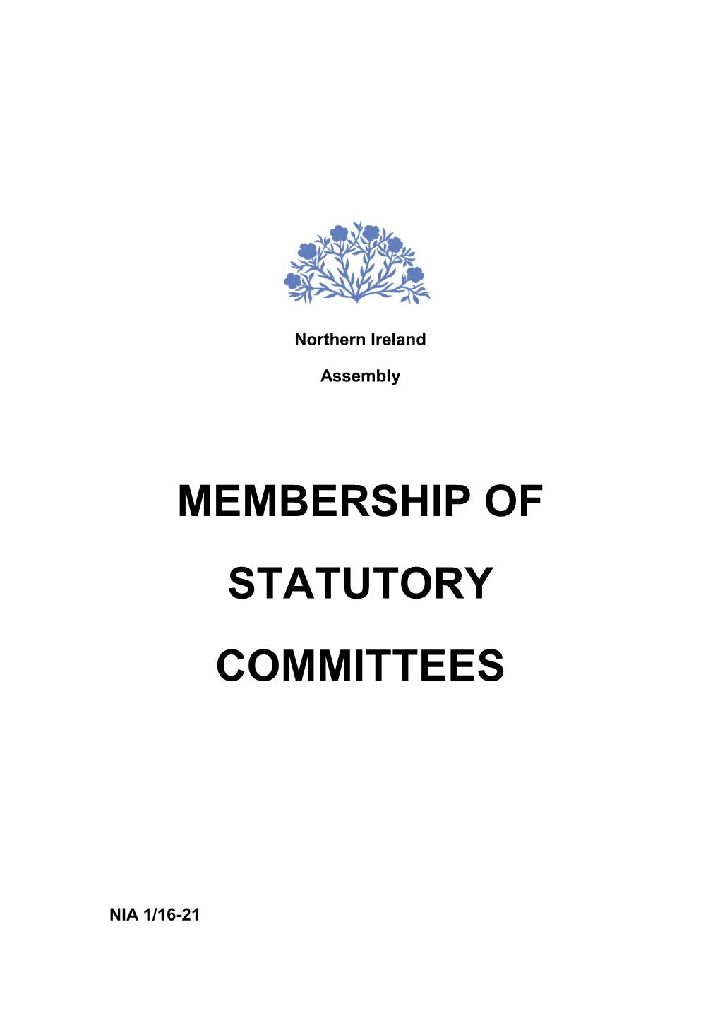 Committees of the Northern Ireland Assembly, 2016