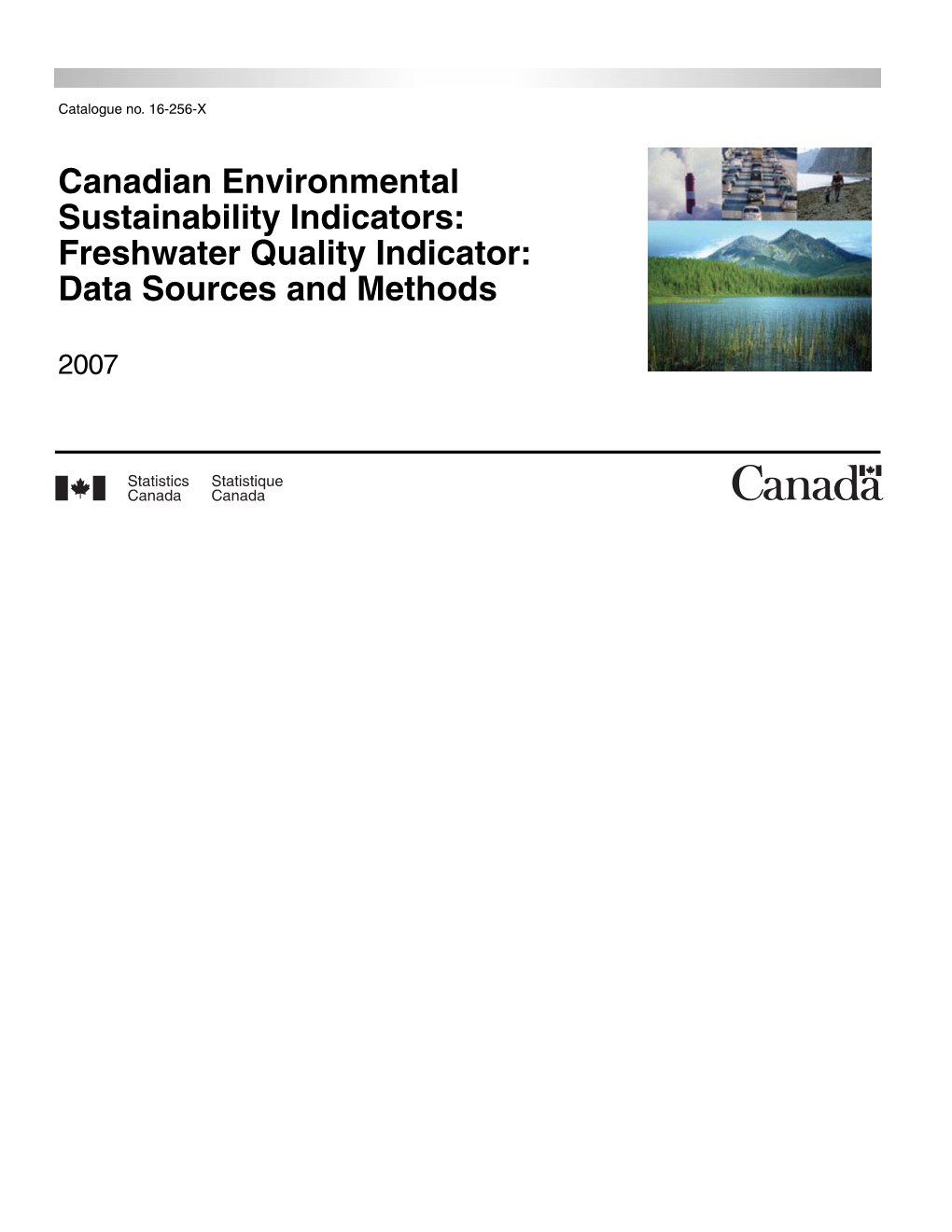 Canadian Environmental Sustainability Indicators:Freshwater Quality Indicator:Data Sources and Methods