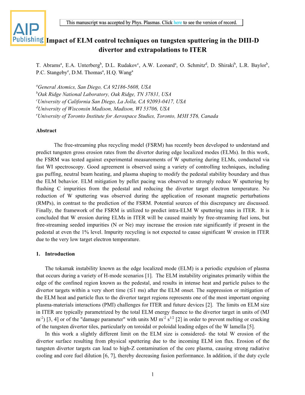 Impact of ELM Control Techniques on Tungsten Sputtering in the DIII-D Divertor and Extrapolations to ITER