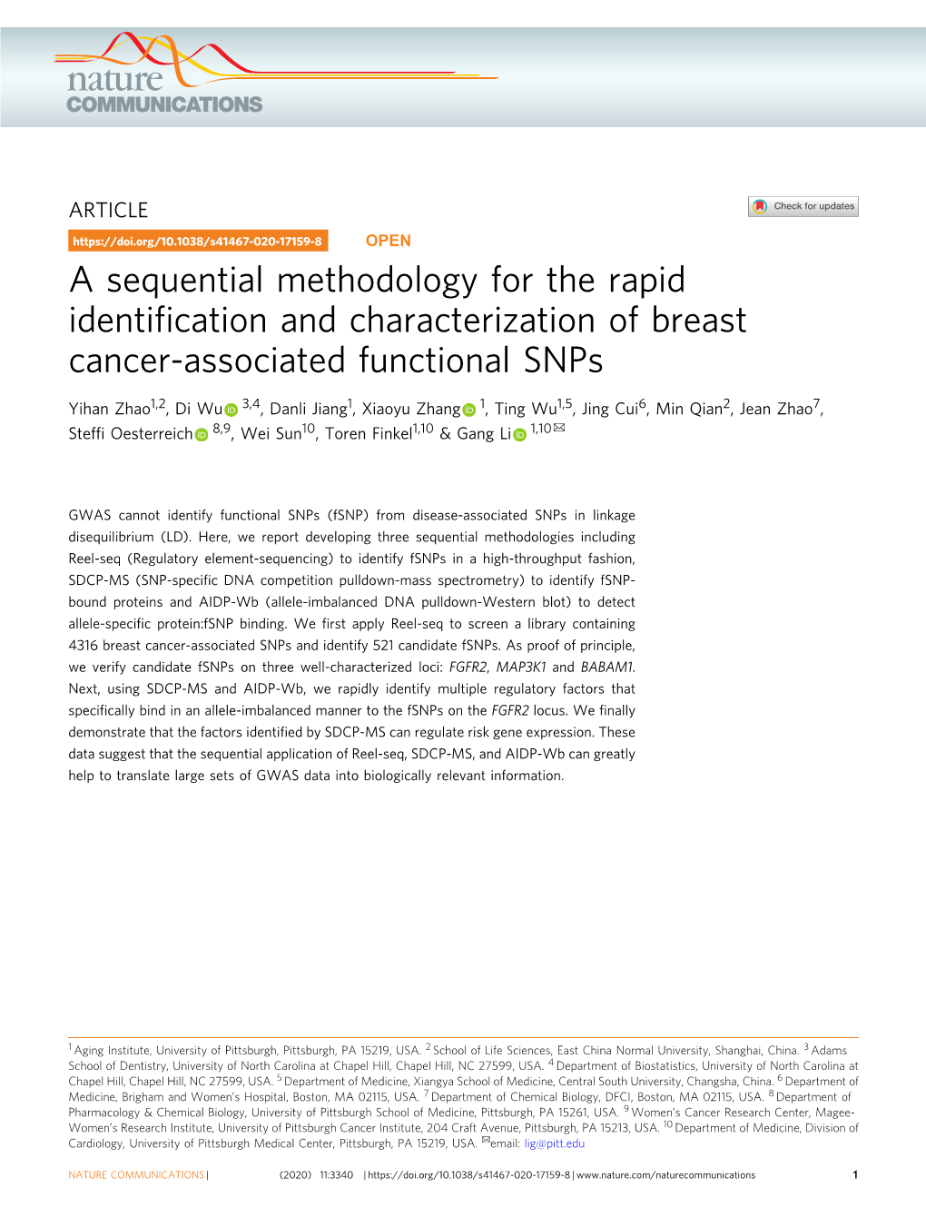 A Sequential Methodology for the Rapid Identification and Characterization of Breast Cancer-Associated Functional Snps