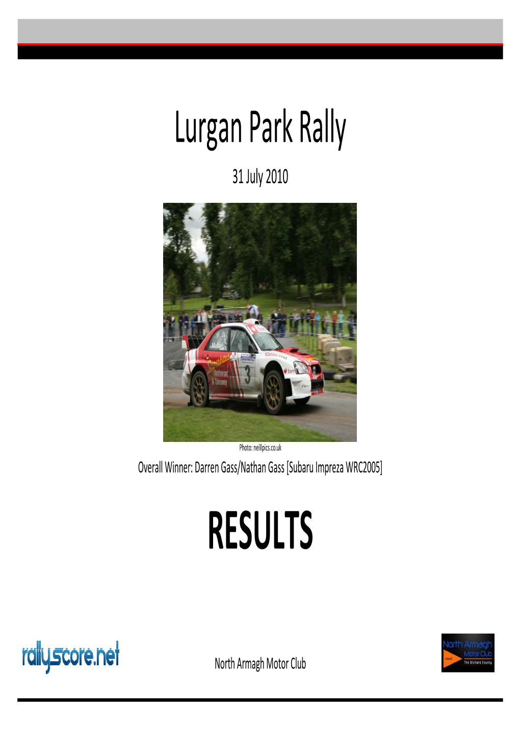Lurgan Park Rally 31 July 2010