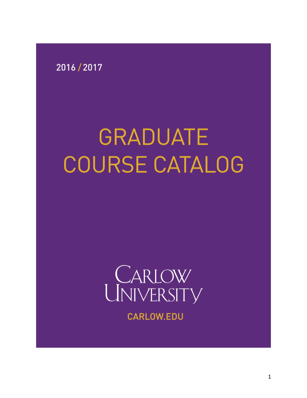 Graduate Course Catalog