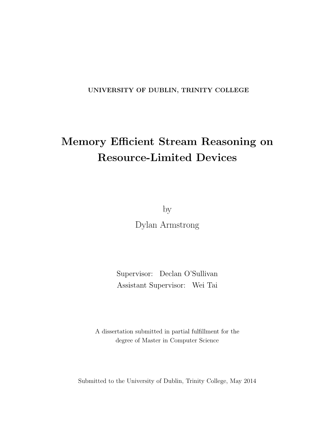 Memory Efficient Stream Reasoning on Resource-Limited Devices
