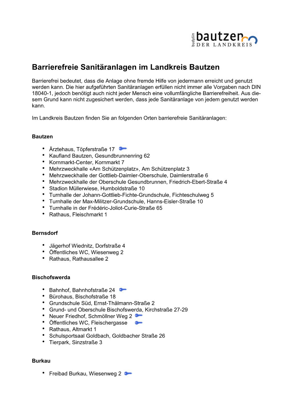 Barrierefreie Sanitäranlagen Im Landkreis Bautzen