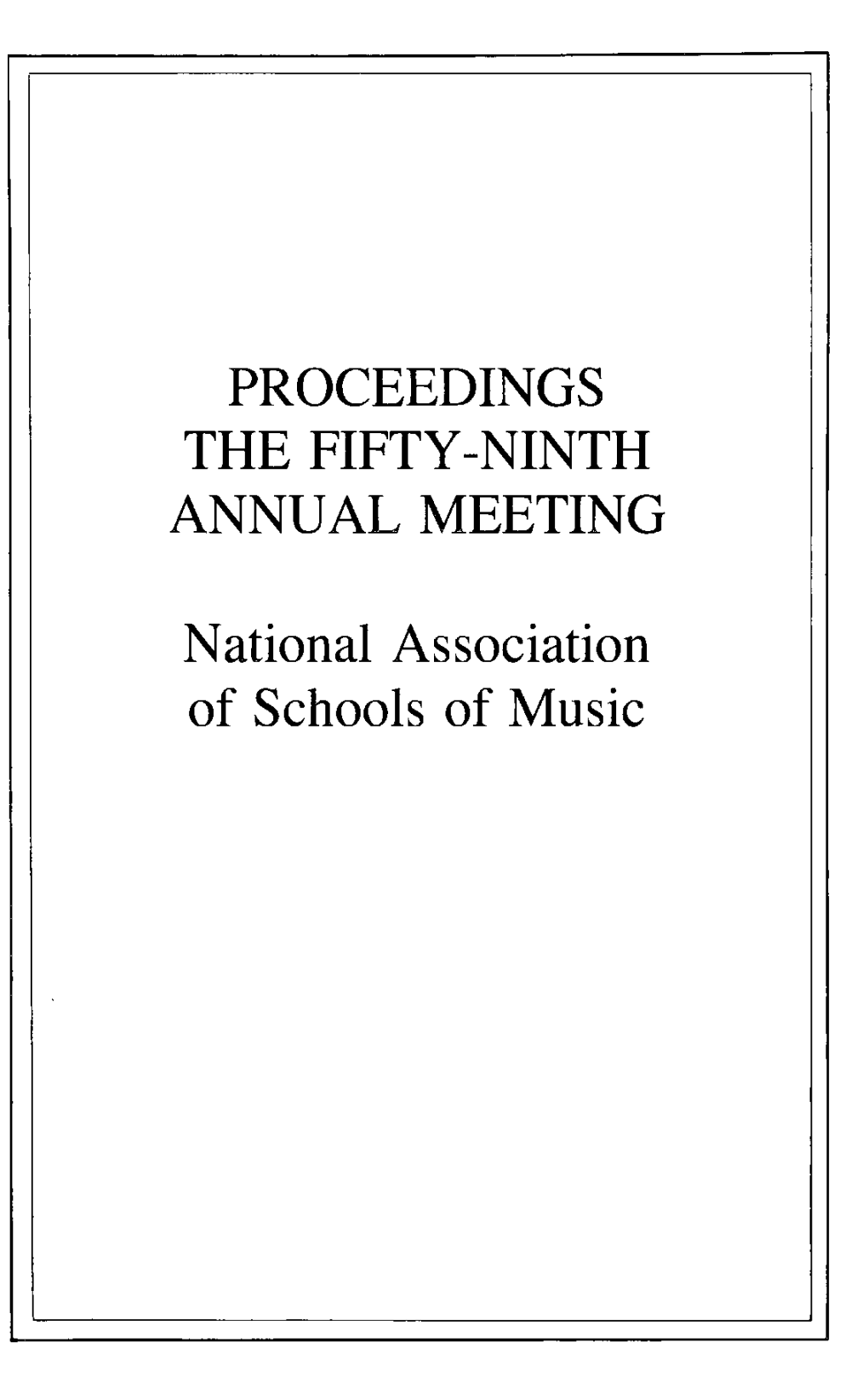 Proceedings, the 59Th Annual Meeting, 1983