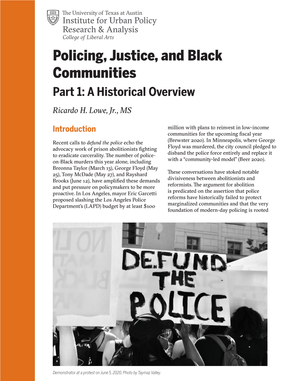 Policing, Justice, and Black Communities Part 1: a Historical Overview