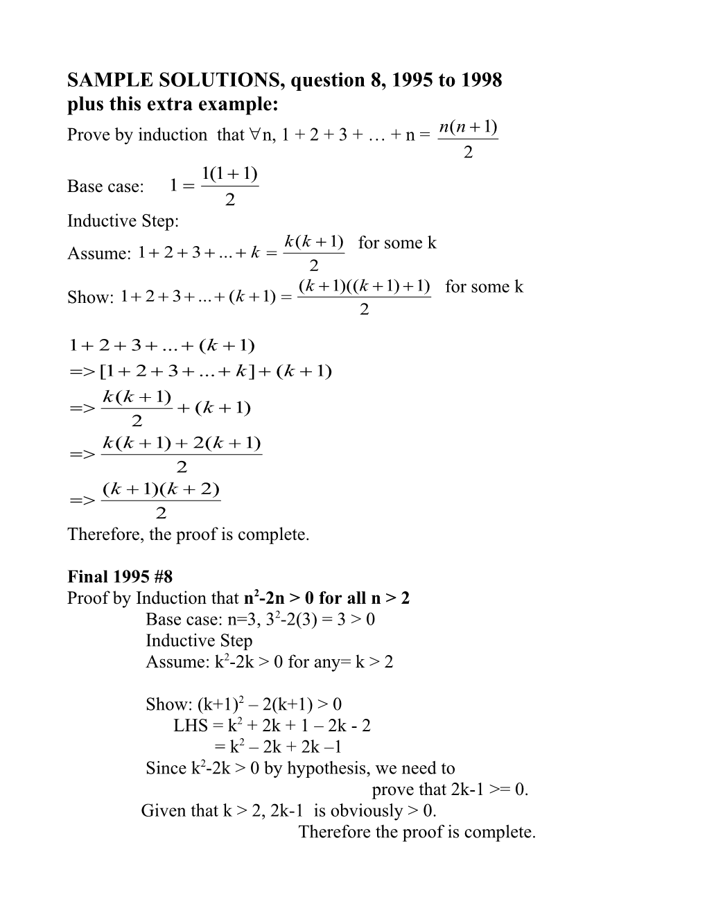 Prove by Induction