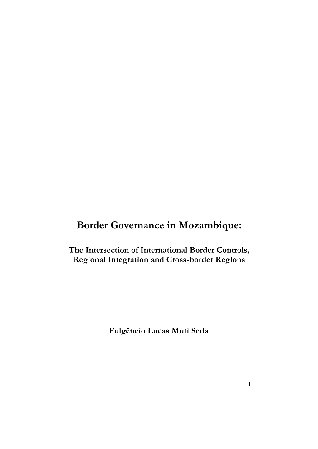 Border Governance in Mozambique